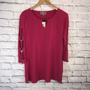 NWT! Pink 3/4 Sleeve Blouse